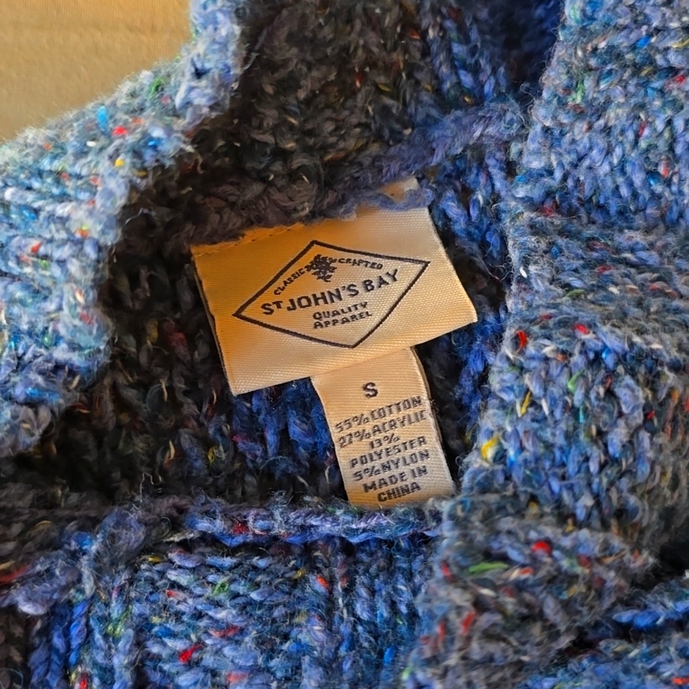 Blue knit sweater